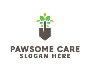 Gardening Plant Shovel logo design