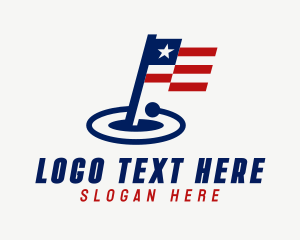 Veteran - Political Veteran Flag logo design