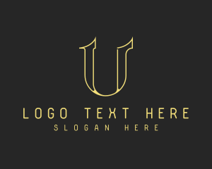 Hairdresser - Premium Luxury Letter U logo design