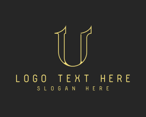 Author - Premium Luxury Letter U logo design