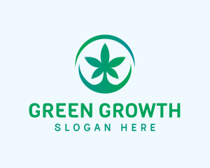 Cannabis Weed Emblem logo design