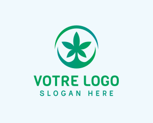 Smoke - Cannabis Weed Emblem logo design