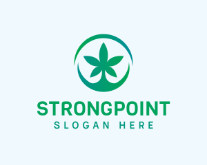 Smoke - Cannabis Weed Emblem logo design
