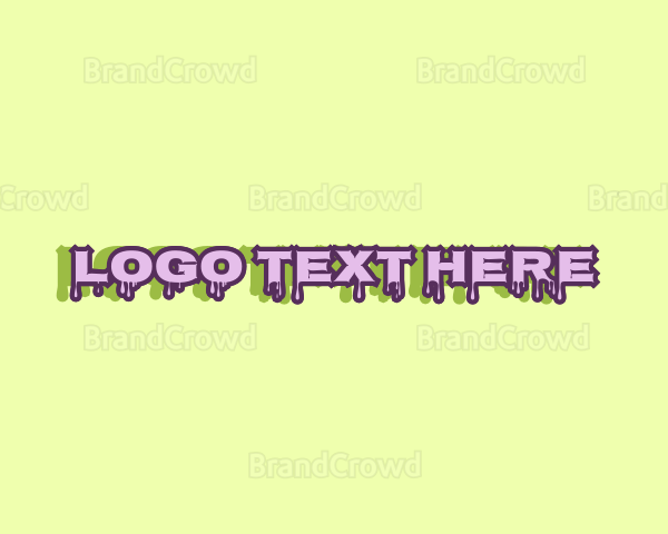 Purple Slime Text Logo