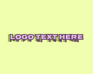 Glue - Purple Slime Text logo design