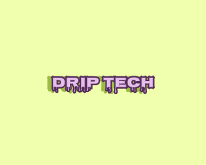 Dripping - Purple Slime Text logo design
