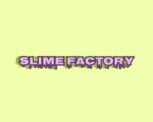 Purple Slime Text logo design