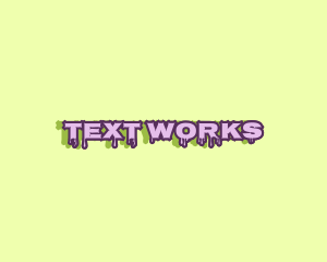Text - Purple Slime Text logo design