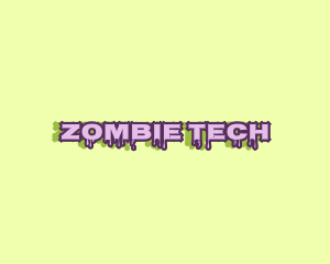 Zombie - Purple Slime Text logo design