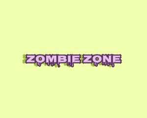 Zombie - Purple Slime Text logo design