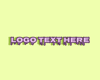 Purple Slime Text Logo