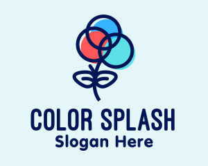 Colorful Flower Rings logo design