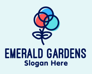 Colorful Flower Rings logo design