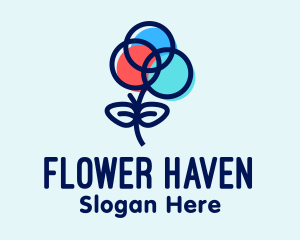 Colorful Flower Rings logo design