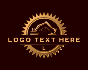 Digger - Excavator Cog Machine logo design