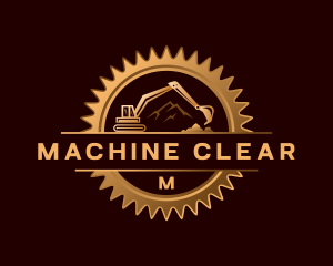 Excavator Cog Machine logo design
