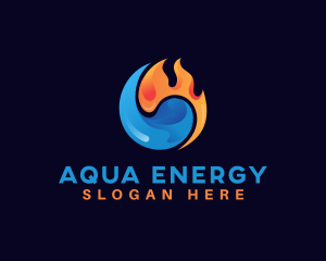 Cooling Flame Energy logo design