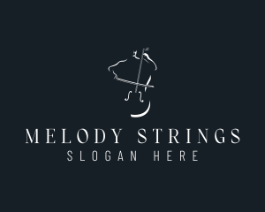 Violin - Cello Musician Instrument logo design