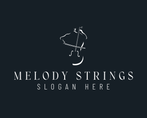 Cello Musician Instrument logo design