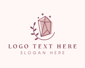 Diamond - Upscale Leaf Crystal logo design