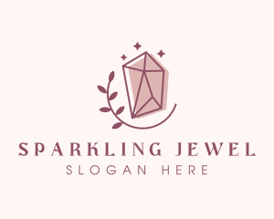 Upscale Leaf Crystal logo design