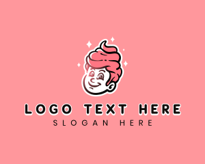 Halo Halo - Sweet Ice Cream Boy logo design