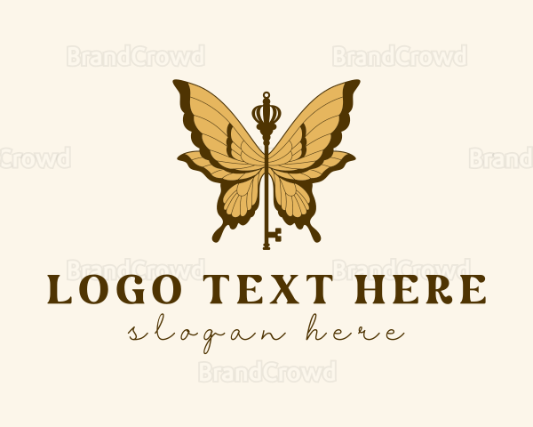 Luxury Butterfly Key Logo