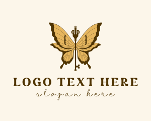 Butterfly - Luxury Butterfly Key logo design