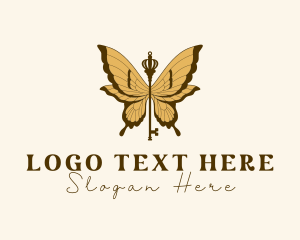 Luxury Butterfly Key Logo