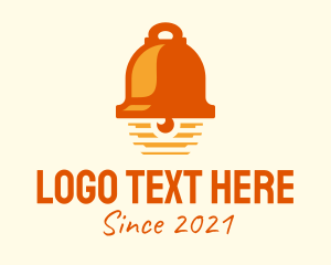 Music Bell - Orange Bell Ringer logo design