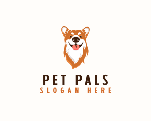 Cute Puppy Pet logo design