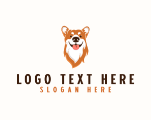 Cute Puppy Pet Logo