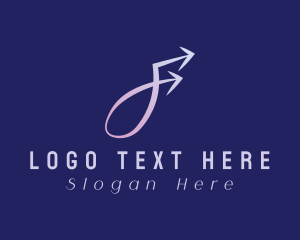 Company - Logistics Arrow Letter F logo design