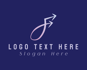 Lettermark - Logistics Arrow Letter F logo design