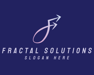 Logistics Arrow Letter F logo design