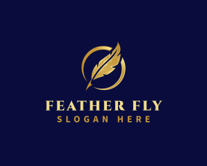 Luxury Feather Quill logo design