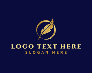 Blog - Luxury Feather Quill logo design