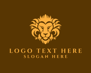 Wildlife - Yellow Wild Lion logo design