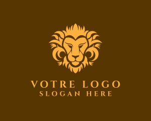 Yellow Wild Lion Logo