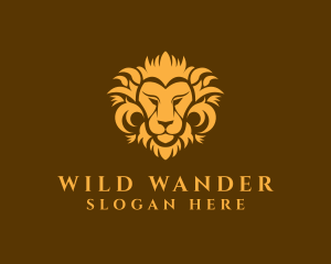 Yellow Wild Lion logo design