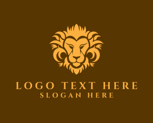Safari - Yellow Wild Lion logo design