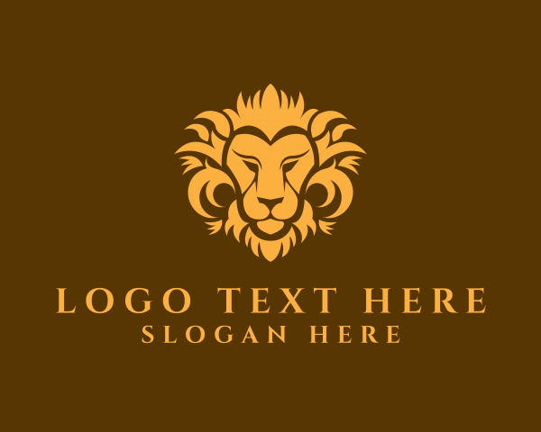 Vet - Yellow Wild Lion logo design