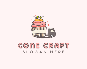 Cupcake Food Truck Logo