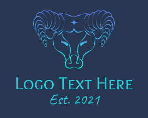 Galaxy - Astrological Taurus Head logo design