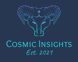 Astrological Taurus Head  logo design