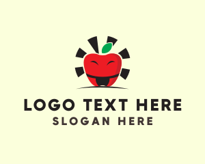 Oriental - Sumo Apple Fruit logo design