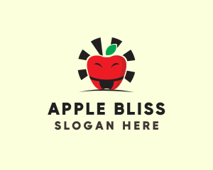 Sumo Apple Fruit logo design