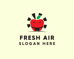 Sumo Apple Fruit logo design