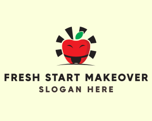 Sumo Apple Fruit logo design