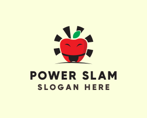 Wrestling - Sumo Apple Fruit logo design